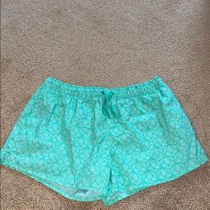 Sea foam green nylon shorts